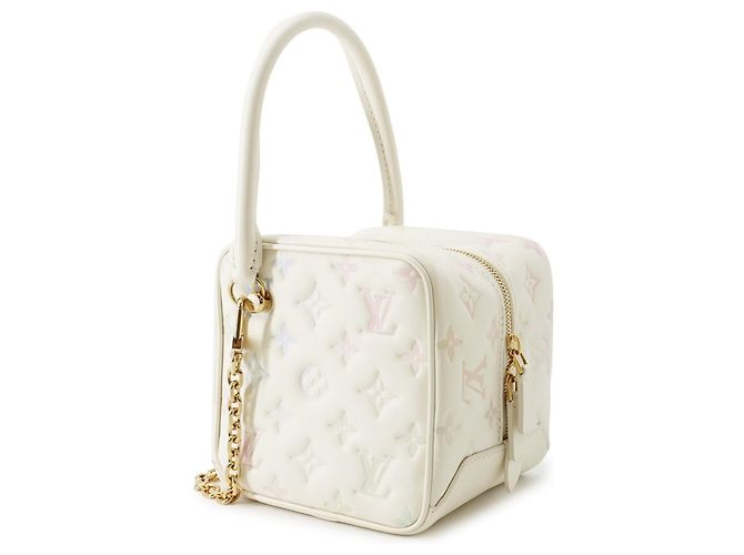 Borsa quadrata con monogramma in rilievo Louis Vuitton M23059 Bianco Multicolore - vista 2