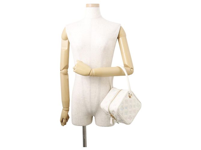 Borsa quadrata con monogramma in rilievo Louis Vuitton M23059 Bianco Multicolore - vista 4