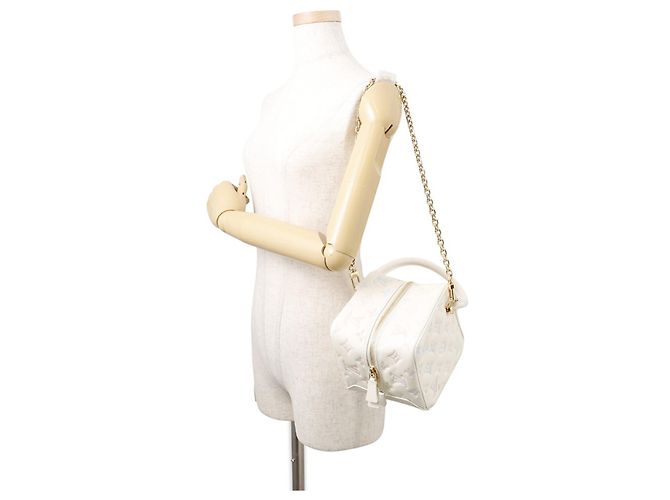Borsa quadrata con monogramma in rilievo Louis Vuitton M23059 Bianco Multicolore - vista 5