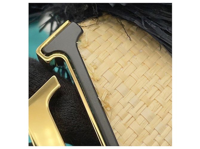 Borsa Louis Vuitton Raffia Capucines MM Nero - vista 6