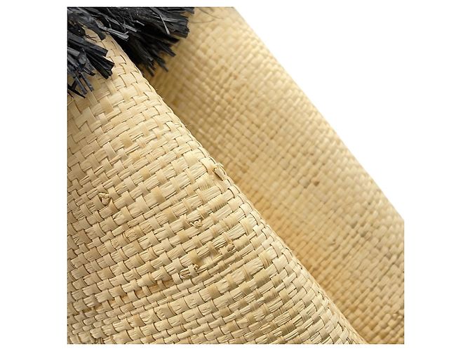 Borsa Louis Vuitton Raffia Capucines MM Nero - vista 8