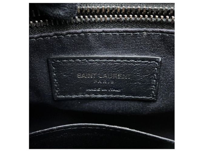 Borsa a tracolla con catena Yves Saint Laurent Paris Nero - vista 14