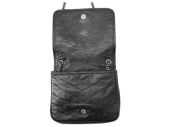 Borsa a tracolla con catena Yves Saint Laurent Paris Nero - vista 5