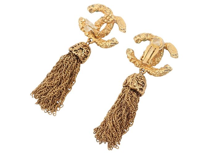 Timeless Orecchini a clip dorati Chanel D'oro - vista 3