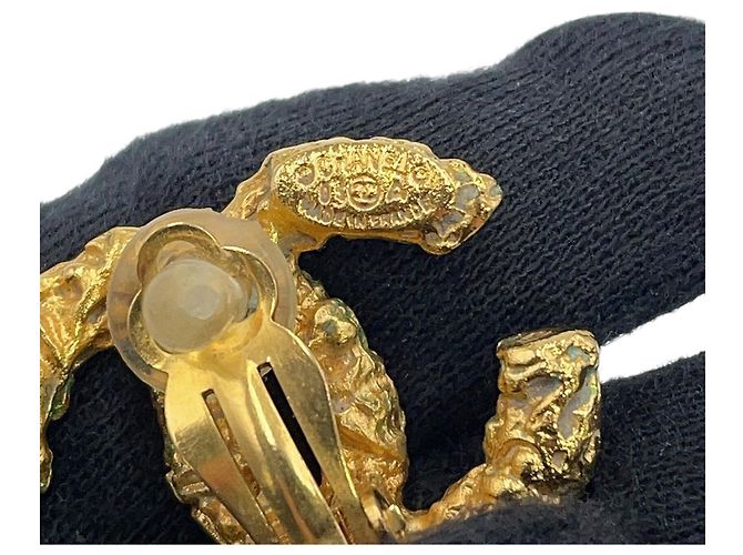 Timeless Orecchini a clip dorati Chanel D'oro - vista 8