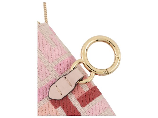 Borsa Fendi Nano Baguette Charm Rosa - vista 4