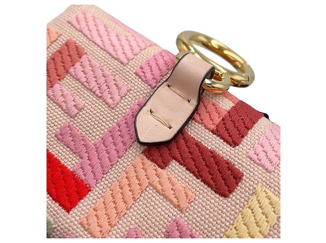Borsa Fendi Nano Baguette Charm Rosa - vista 8