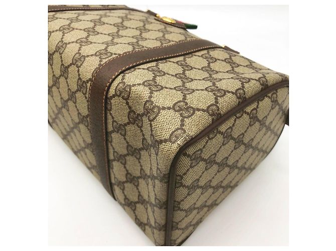Borsa Boston GG Supreme marrone Gucci Beige - vista 4