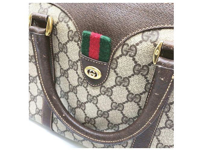 Borsa Boston GG Supreme marrone Gucci Beige - vista 7