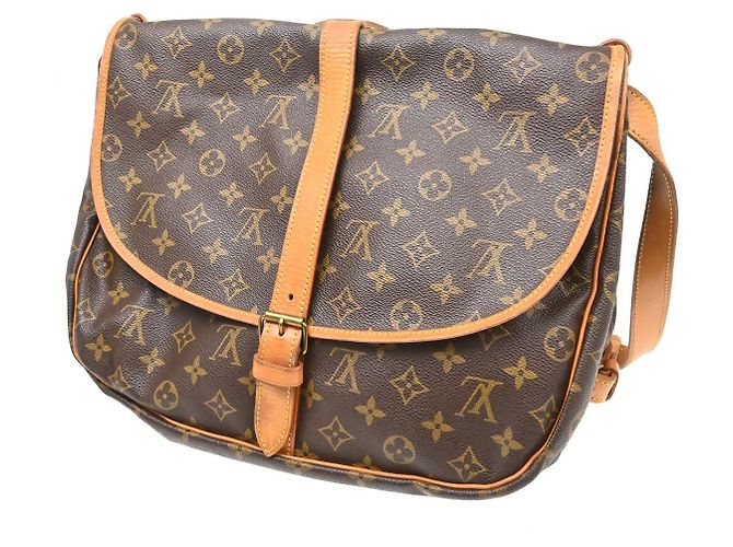 Borsa Louis Vuitton Saumur in Tela Monogram 35 Marrone - vista 2