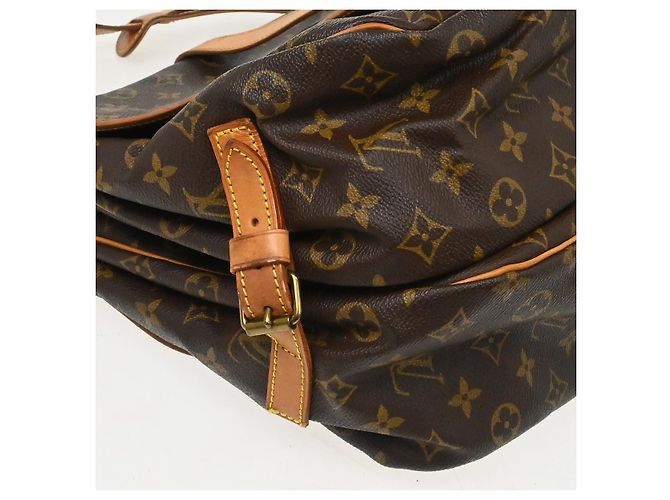 Borsa Louis Vuitton Saumur in Tela Monogram 35 Marrone - vista 7