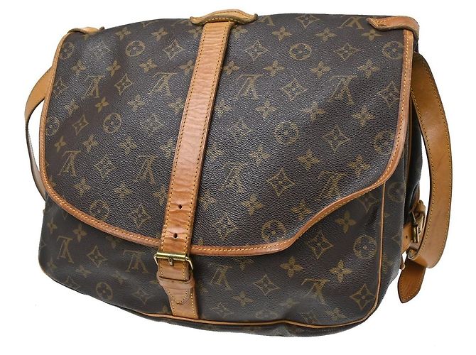Louis Vuitton Saumur Monogram Canvas 35 Marrone - vista 2