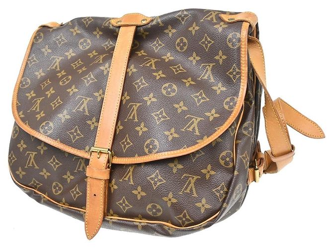 Louis Vuitton Saumur Monogram Canvas 35 Marrone - vista 2