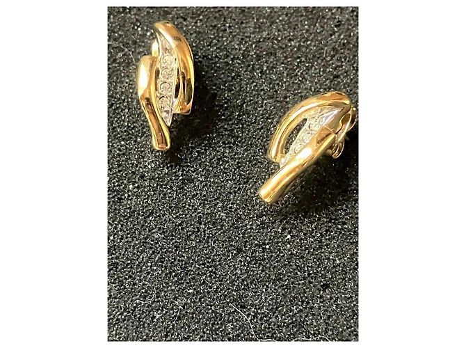 Autre Marque Orecchini a lobo dorati con zirconi D'oro - vista 2