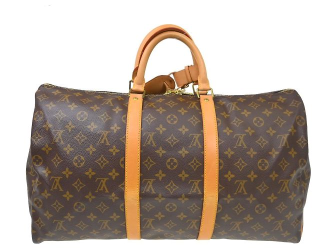 Louis Vuitton Keepall Monogram Canvas 50 Marrone - vista 2