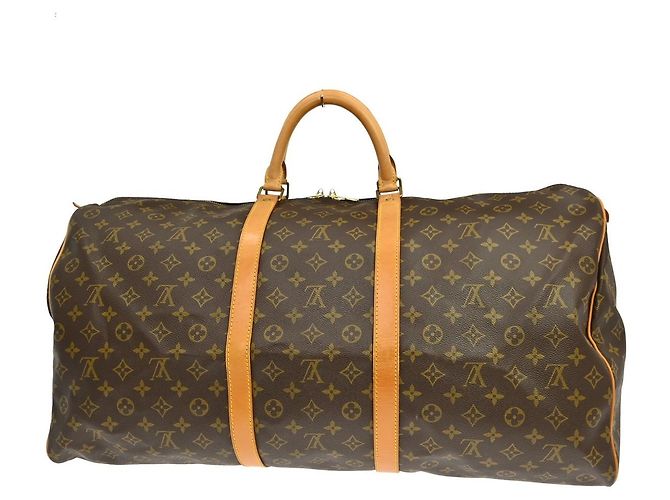 Borsa Louis Vuitton Keepall Monogram Canvas 60 Marrone - vista 2