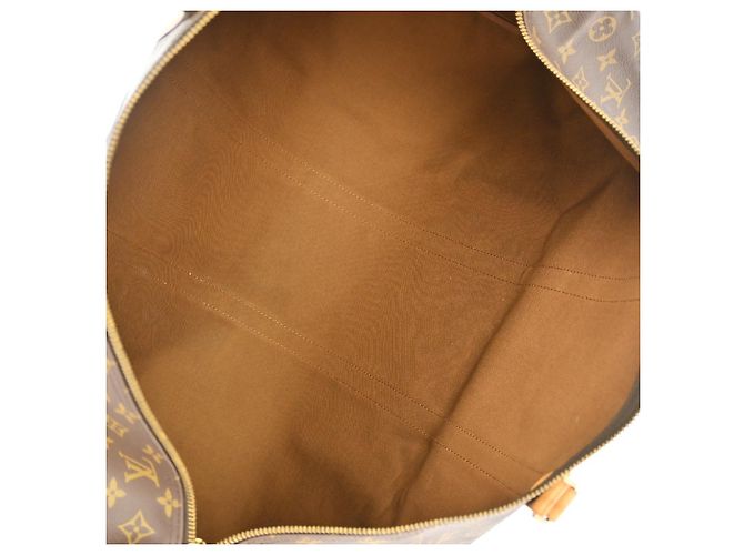 Borsa Louis Vuitton Keepall Monogram Canvas 60 Marrone - vista 3
