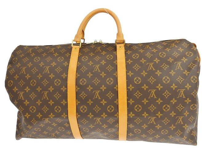 Borsa Keepall Louis Vuitton Monogram Canvas 60 Marrone - vista 2