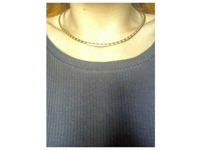 Autre Marque Collana Choker in Acciaio Placcato Oro D'oro - vista 12