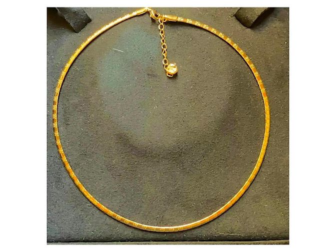 Autre Marque Collana Choker in Acciaio Placcato Oro D'oro - vista 2