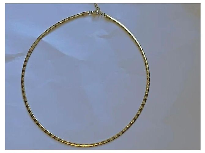 Autre Marque Collana Choker in Acciaio Placcato Oro D'oro - vista 3