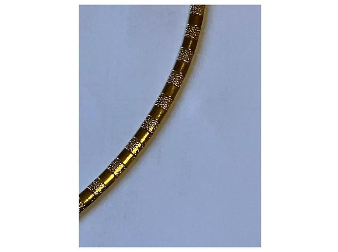 Autre Marque Collana Choker in Acciaio Placcato Oro D'oro - vista 4