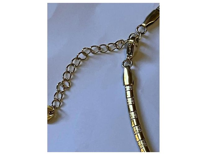 Autre Marque Collana Choker in Acciaio Placcato Oro D'oro - vista 6