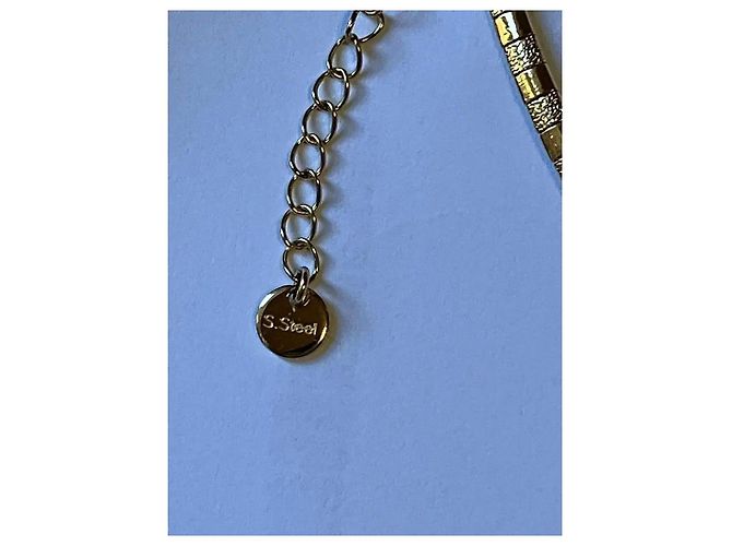 Autre Marque Collana Choker in Acciaio Placcato Oro D'oro - vista 8