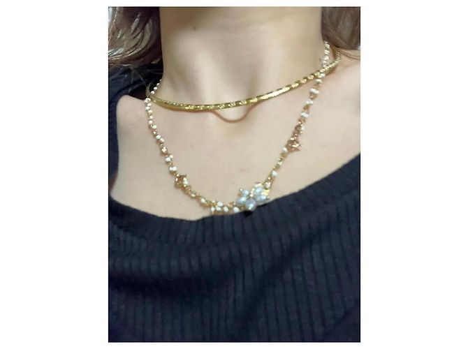 Autre Marque Collana Choker in Acciaio Placcato Oro D'oro - vista 9