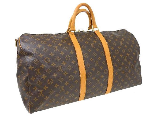 Louis Vuitton Keepall Bandouliere Monogram Canvas 55 Marrone - vista 2