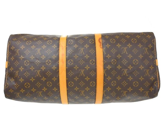 Louis Vuitton Keepall Bandouliere Monogram Canvas 55 Marrone - vista 7