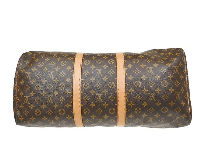 Bolso Keepall Louis Vuitton Monogram Canvas 55 Castaño - vista 7