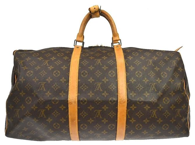 Borsa Louis Vuitton Keepall Monogram Canvas 55 Marrone - vista 2
