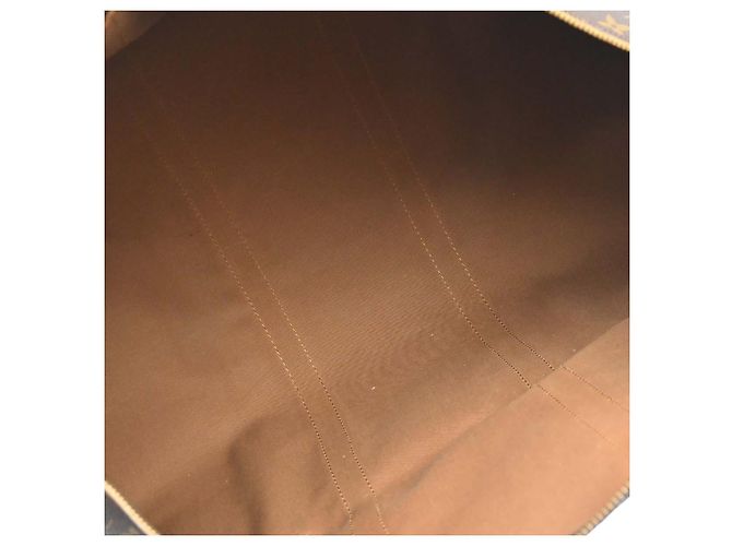 Borsa Louis Vuitton Keepall Monogram Canvas 55 Marrone - vista 3