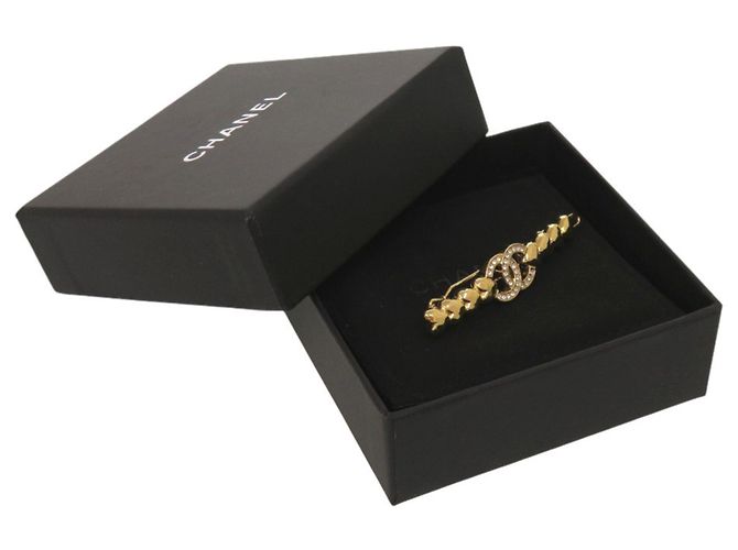 Haarspange Chanel Coco Mark Heart Stone Gold Golden - Ansicht 2