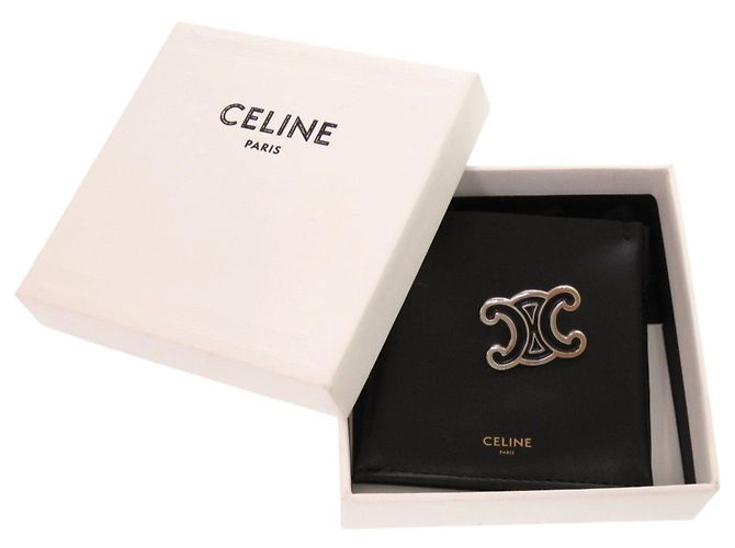 Céline Celine Triomphe Brosche Schwarz Silber - vista 2