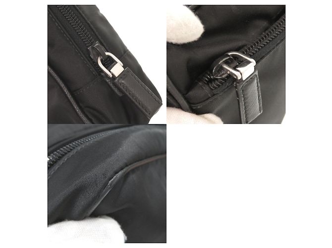 Prada Triangle Logo Nylon Pouch Black - view 10