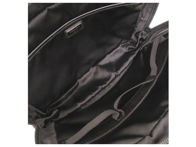 Prada Triangle Logo Nylon Pouch Black - view 5