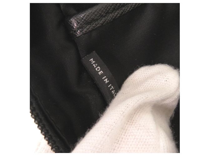 Prada Triangle Logo Nylon Pouch Black - view 7