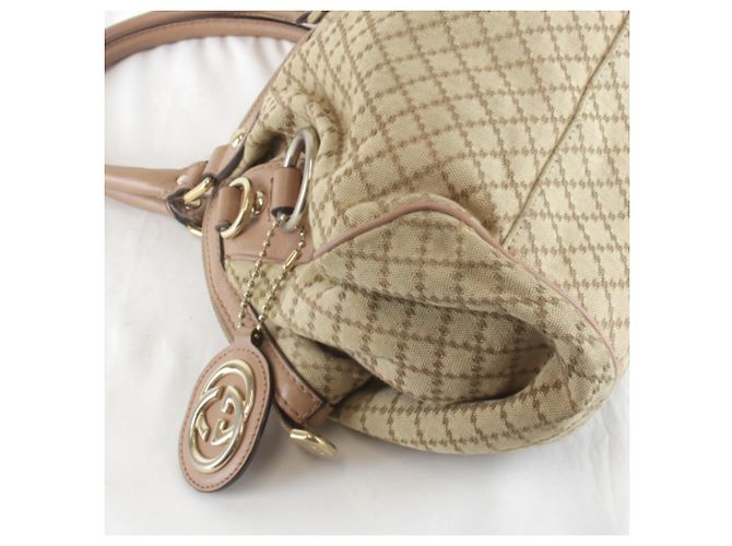 Borsa Gucci Diamante Sukey Nero Beige Giallo - vista 4