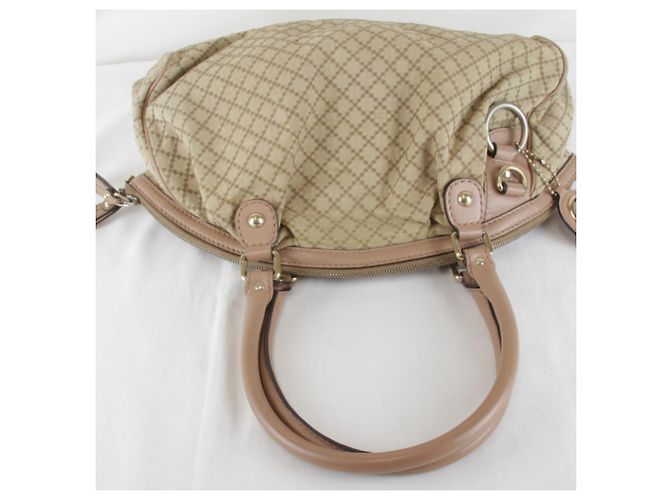 Borsa Gucci Diamante Sukey Nero Beige Giallo - vista 6