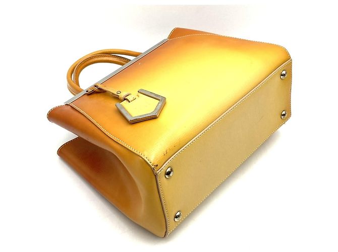 Borsa Fendi 8BH253 M5Q Petite 2Jours Giallo - vista 3