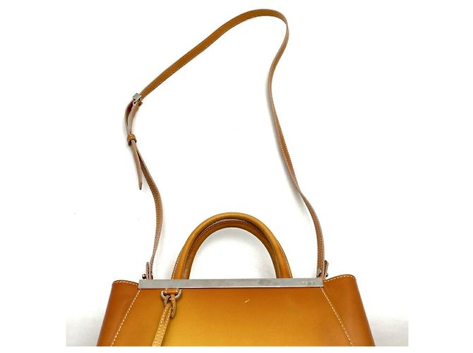 Borsa Fendi 8BH253 M5Q Petite 2Jours Giallo - vista 5