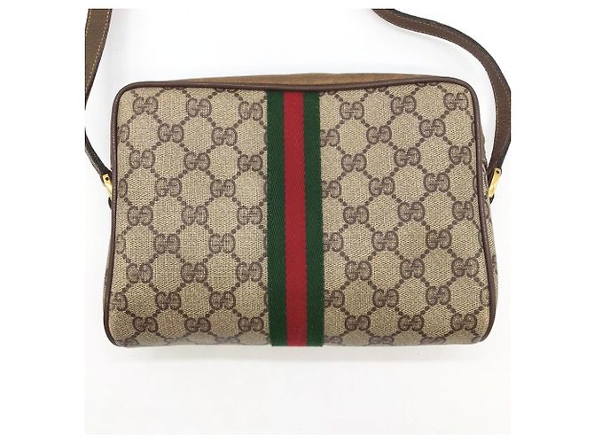Borsa a tracolla Gucci GG Supreme Sherry Marrone - vista 2