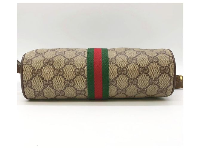 Borsa a tracolla Gucci GG Supreme Sherry Marrone - vista 3