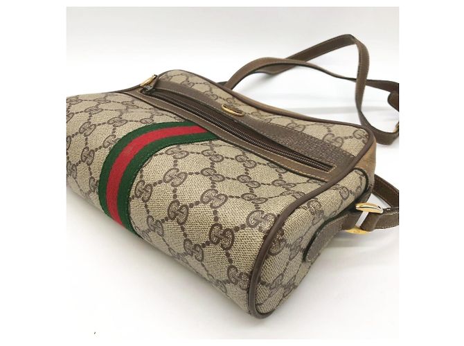 Borsa a tracolla Gucci GG Supreme Sherry Marrone - vista 4