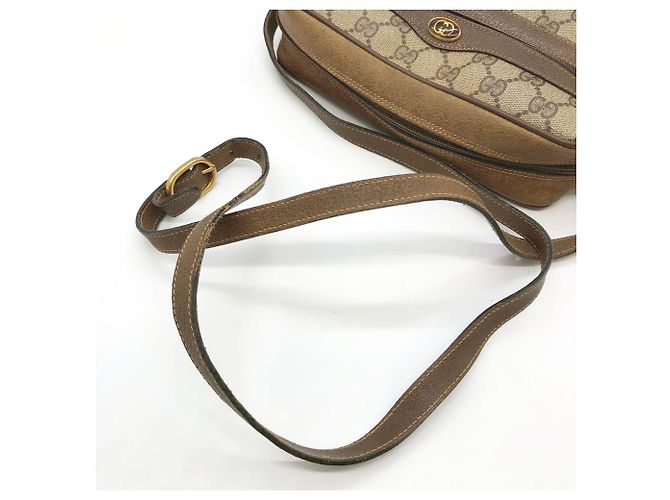 Borsa a tracolla Gucci GG Supreme Sherry Marrone - vista 7