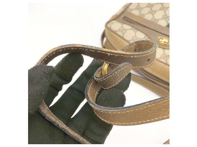 Borsa a tracolla Gucci GG Supreme Sherry Marrone - vista 8