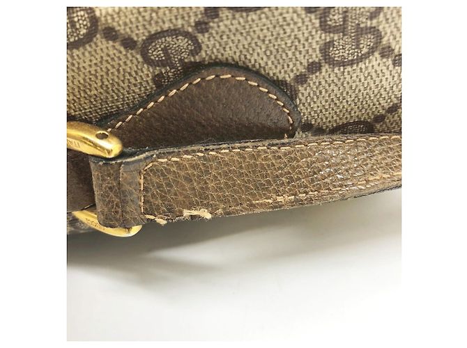 Borsa a tracolla Gucci GG Supreme Sherry Marrone - vista 9
