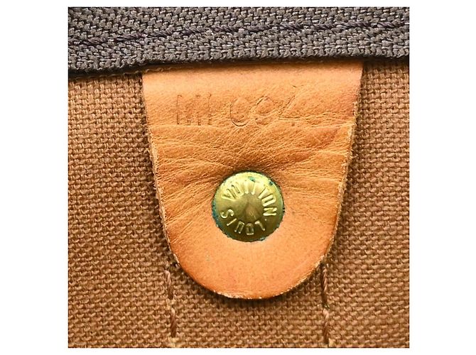 Borsa Keepall Louis Vuitton in tela Monogram 55 Marrone - vista 5